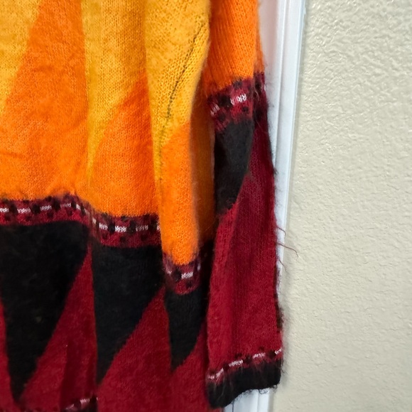 Retro Rue21 Women’s S Boho Open Front Sweater Full Body Funky - Picture 4 of 5